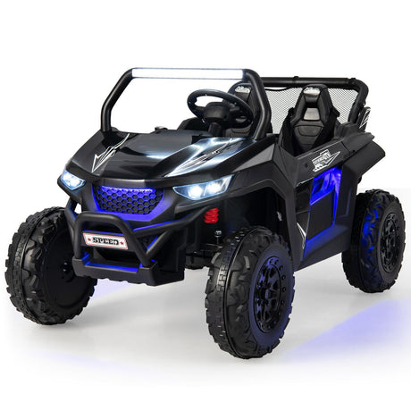 UTV de 12 V para niños de 2 asientos con función de arranque lento y música