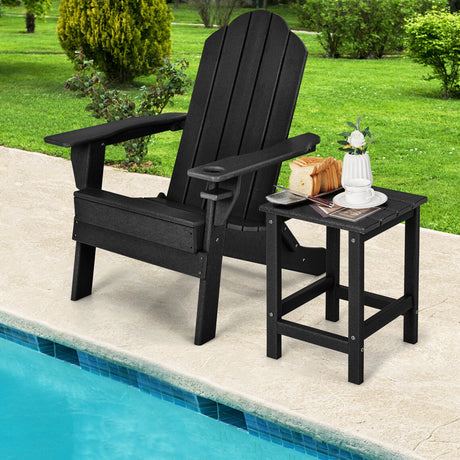 Mesa Auxiliar Adirondack Cuadrada de 14 Pulgadas Resistente a la Intemperie