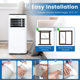 Aire Acondicionado Portátil de 8000 BTU con Control Remoto y Modo Noche - Negro