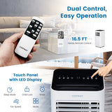 Aire Acondicionado Portátil de 8000 BTU con Control Remoto y Modo Noche - Negro