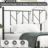 Base de cama de plataforma tamaño individual/matrimonial/queen con resistente soporte de listones de metal