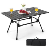 Mesa de camping plegable de aluminio reforzado con bolsa de transporte