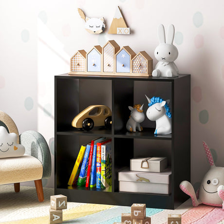 Estantería infantil de 4 cubos con estantes abiertos