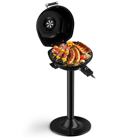 Parrilla de barbacoa eléctrica portátil de 1600W con rejilla antiadherente extraíble