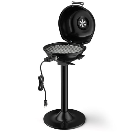 Parrilla de barbacoa eléctrica portátil de 1600W con rejilla antiadherente extraíble
