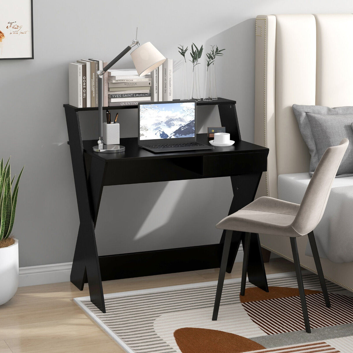 Small Computer Desk with Storage Drawer