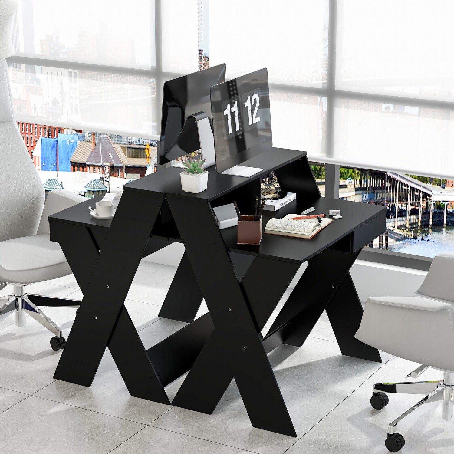Small Computer Desk with Storage Drawer