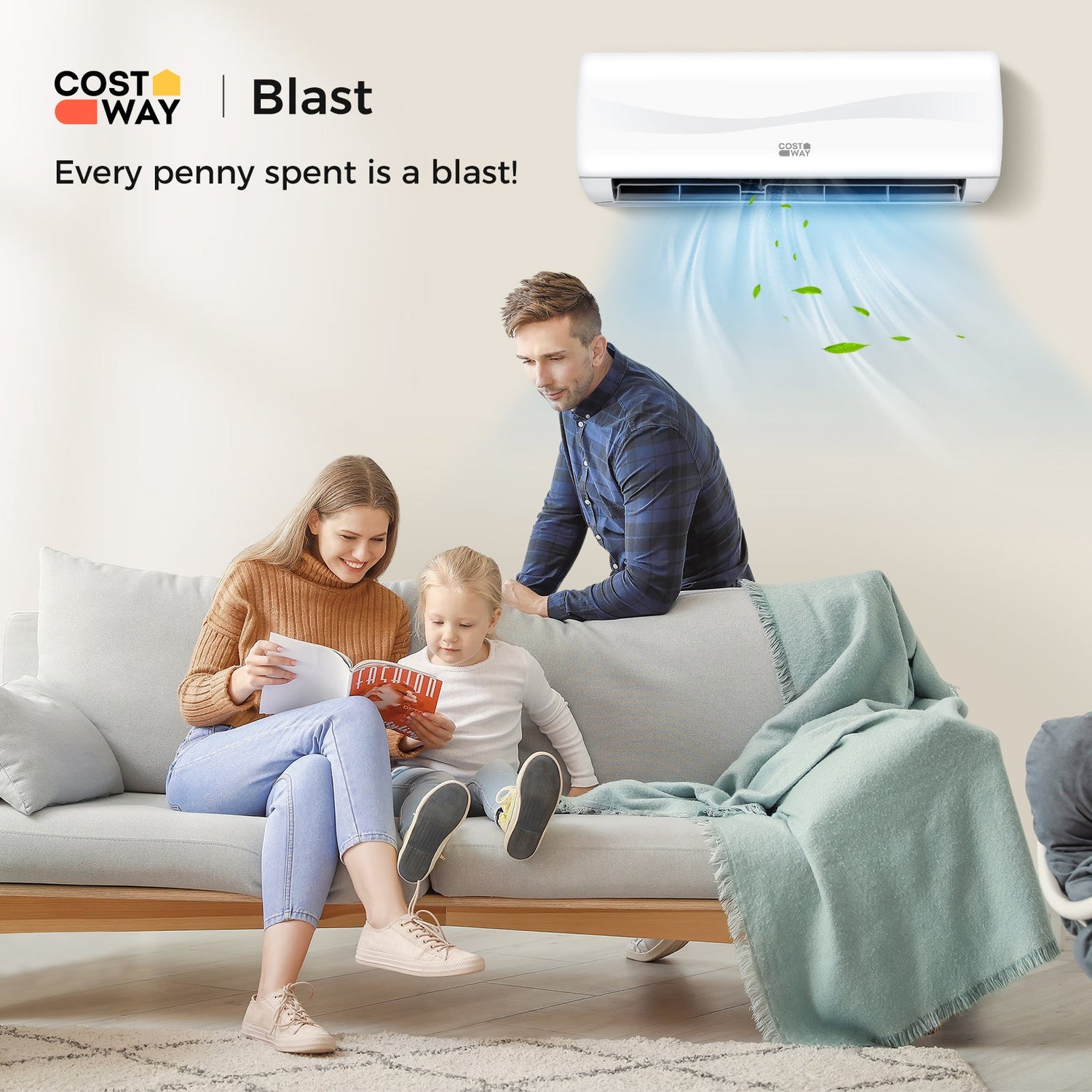 Aire acondicionado y calefactor mini split sin ductos Blast Series 9000 BTU 17 SEER2 208-230V