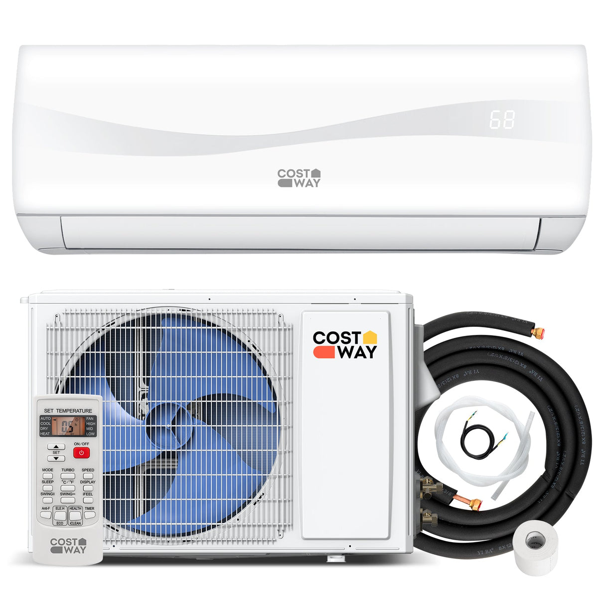 Aire acondicionado y calefactor mini split sin ductos Blast Series 9000 BTU 17 SEER2 208-230V