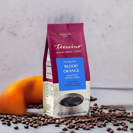 Achicoria con sabor a naranja sanguina para preparar café de hierbas