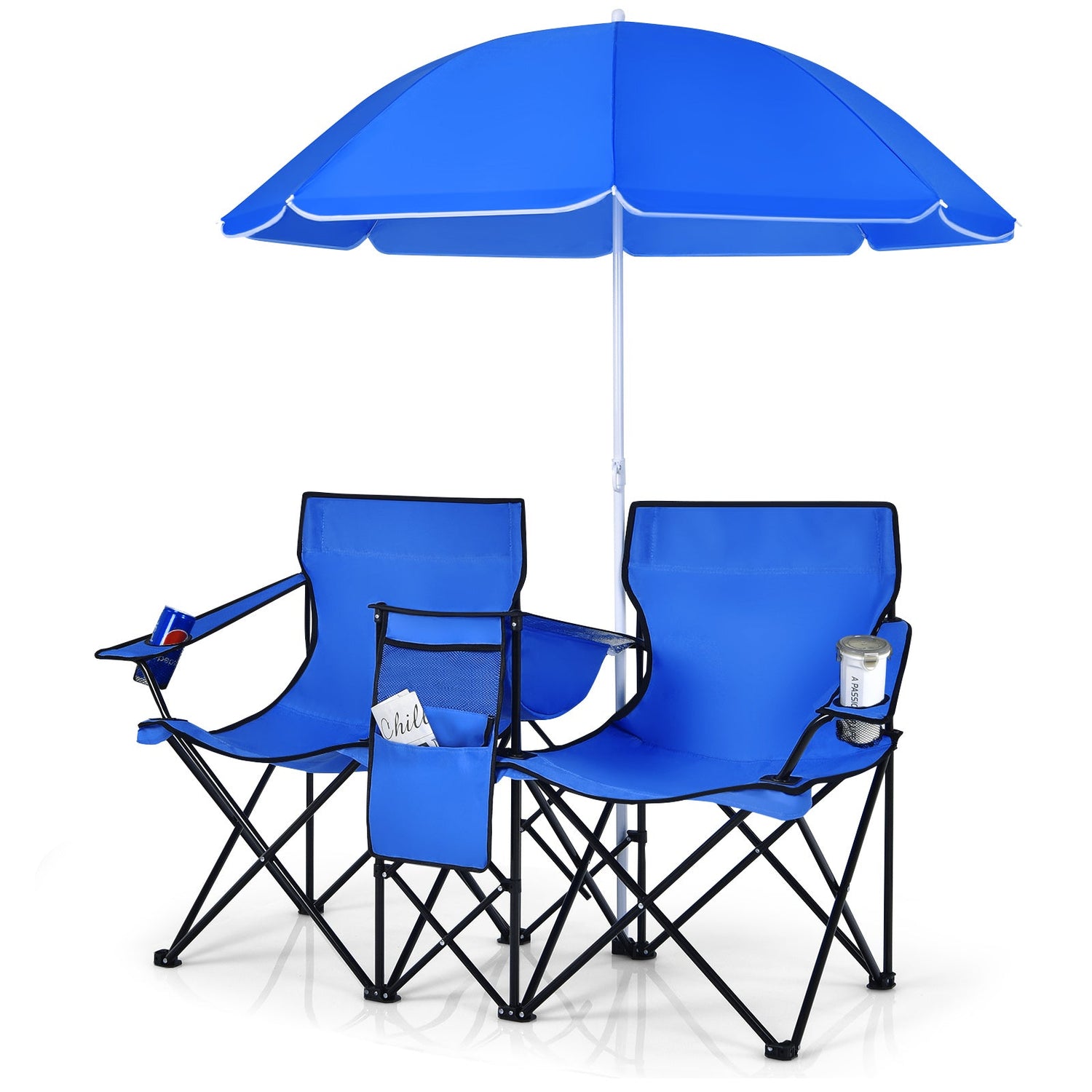 Silla doble plegable portátil para picnic