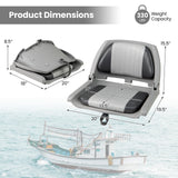 Asiento de barco plegable con respaldo bajo y PVC de calidad marina