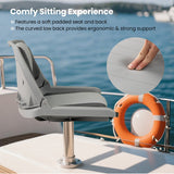 Asiento de barco plegable con respaldo bajo y PVC de calidad marina