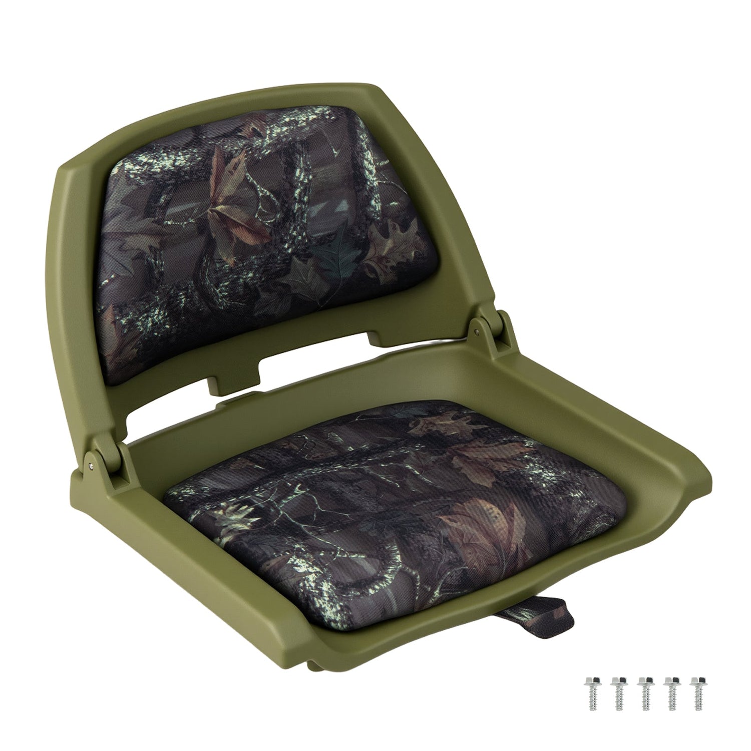 Asiento de barco plegable con respaldo bajo y PVC de calidad marina
