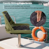 Asiento de barco plegable con respaldo bajo y PVC de calidad marina
