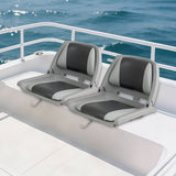 Asiento de barco plegable con respaldo bajo y PVC de calidad marina