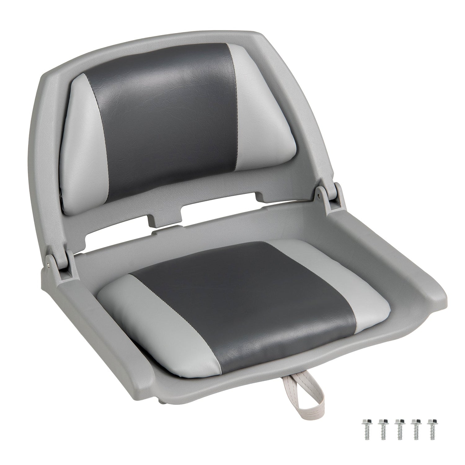 Asiento de barco plegable con respaldo bajo y PVC de calidad marina
