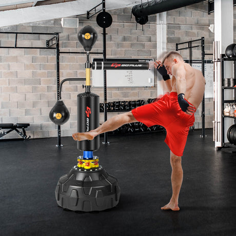 Entrenador de velocidad de boxeo, barra giratoria de 360° autónoma y rellenable, altura ajustable