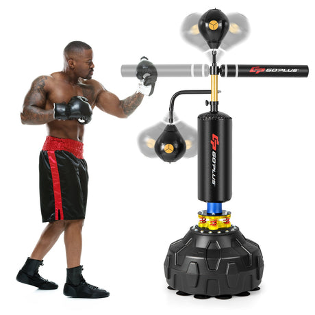 Entrenador de velocidad de boxeo, barra giratoria de 360° autónoma y rellenable, altura ajustable