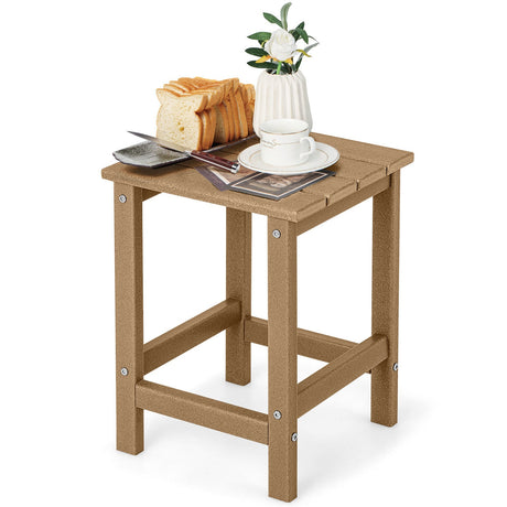 Mesa Auxiliar Adirondack Cuadrada de 14 Pulgadas Resistente a la Intemperie
