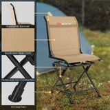 Sillón giratorio plegable para exteriores, para todo tipo de clima, con marco de hierro