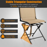 Sillón giratorio plegable para exteriores, para todo tipo de clima, con marco de hierro