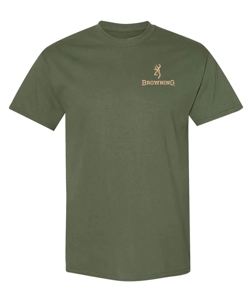 Camiseta de hombre Browning Crosshair Buck (verde militar)