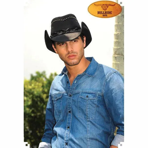 Sombrero de vaquero de cuero - Polvo quemado de Bullhide