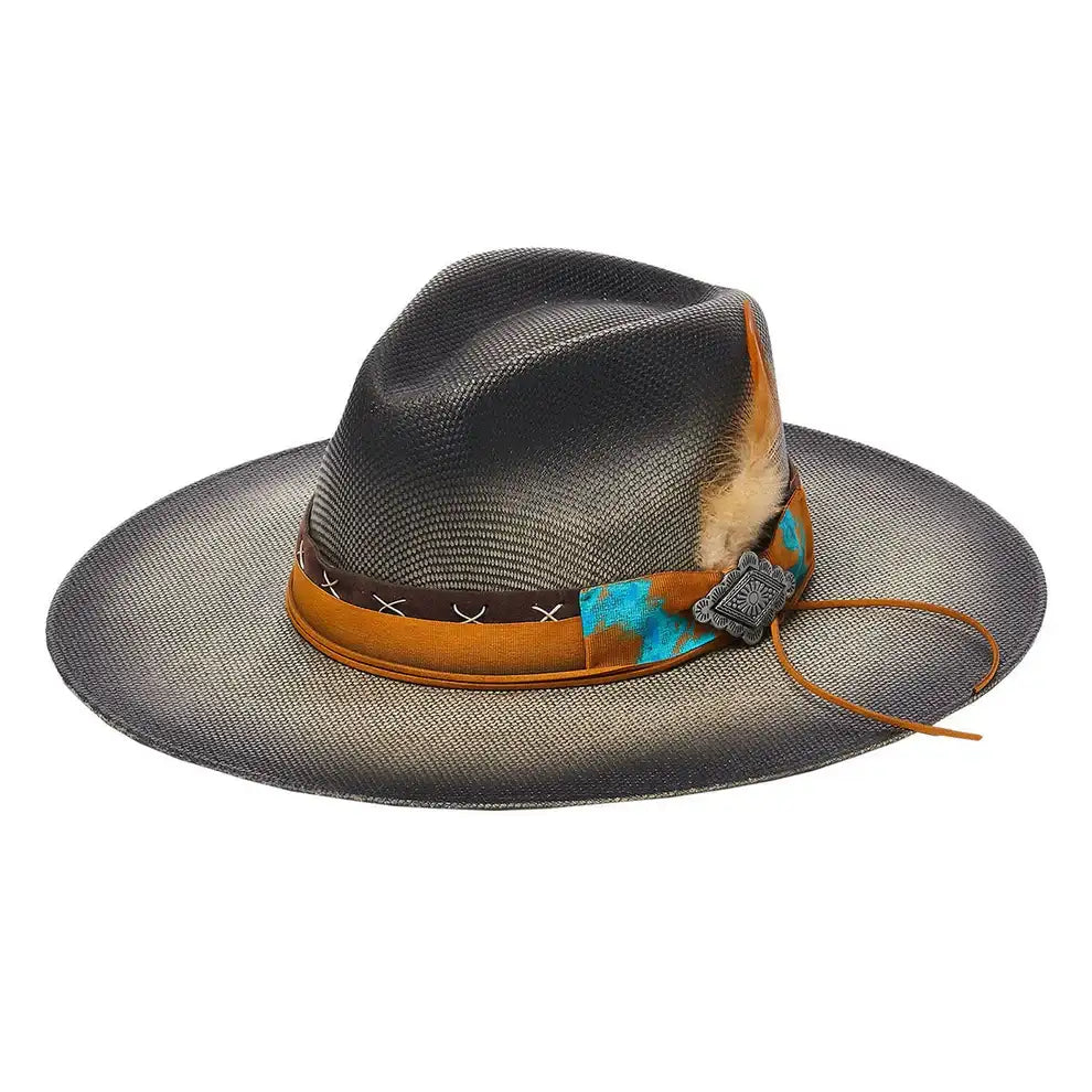 California Hats Robin - Sombrero Fedora de Vaquera de Paja de Ala Ancha