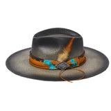 California Hats Robin - Sombrero Fedora de Vaquera de Paja de Ala Ancha
