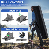 Tienda de campaña emergente para 2-3 personas con bolsa de transporte y doble techo para mochileros, senderismo, viajes - Gris