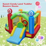 Candy Land Theme Kids Inflatable Bounce House with 735W Air Blower