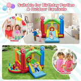 Candy Land Theme Kids Inflatable Bounce House with 735W Air Blower