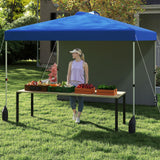 10 X 10 FT Pop up Canopy Tent with 1 Sidewall and Wheeled Bag