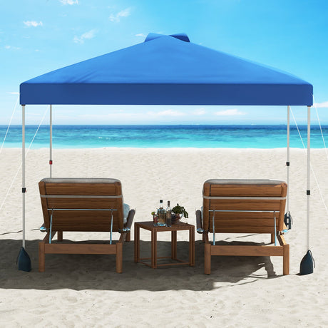 Carpa Cenador Plegable de 3 X 3 M con 1 Pared Lateral y Bolsa con Ruedas