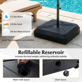 Base de Sombrilla Cantilever con Ruedas para Patio y Piscina