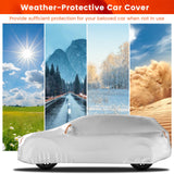Funda de coche para automóviles de 190 pulgadas, protección contra lluvia, sol, rayos UV, ajuste universal para SUV, Chevrolet, Hyundai, Kia, Mazda