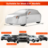 Funda de coche para automóviles de 190 pulgadas, protección contra lluvia, sol, rayos UV, ajuste universal para SUV, Chevrolet, Hyundai, Kia, Mazda