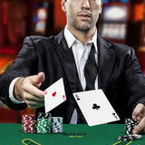 Fichas de póker de 14 gramos, 300 piezas, juego de fichas de póker para casino, color negro