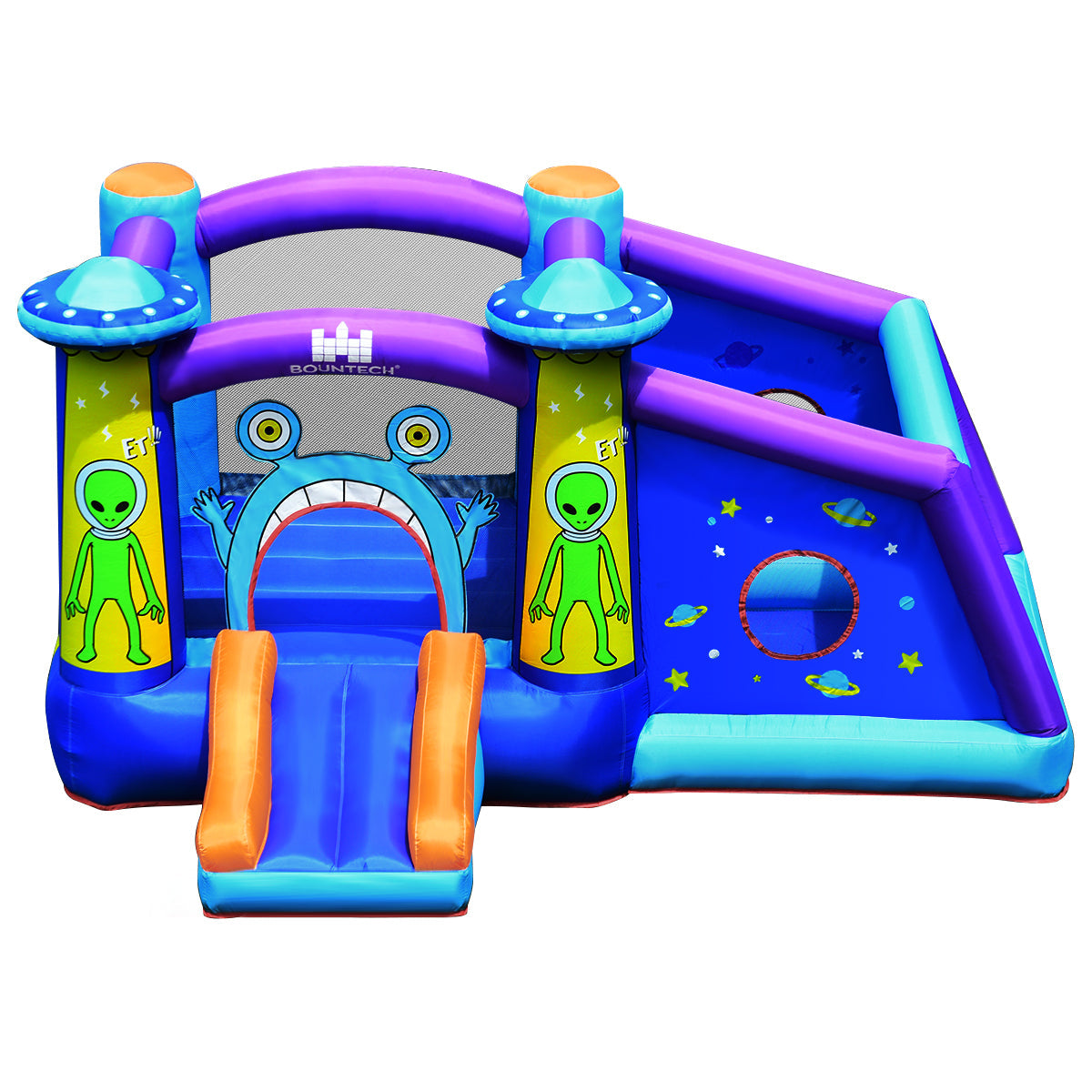 Castillo Hinchable con Tobogán de Agua y Soplador de 550W