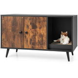 Arenero para gatos con mueble de doble puerta