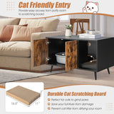 Arenero para gatos con mueble de doble puerta