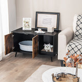 Arenero para gatos con mueble de doble puerta
