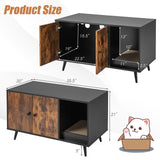Arenero para gatos con mueble de doble puerta