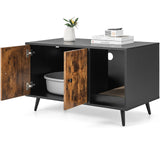 Arenero para gatos con mueble de doble puerta
