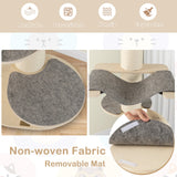 Árbol rascador para gatos de 47 pulgadas para interiores con postes rascadores de sisal engrosado - Gris