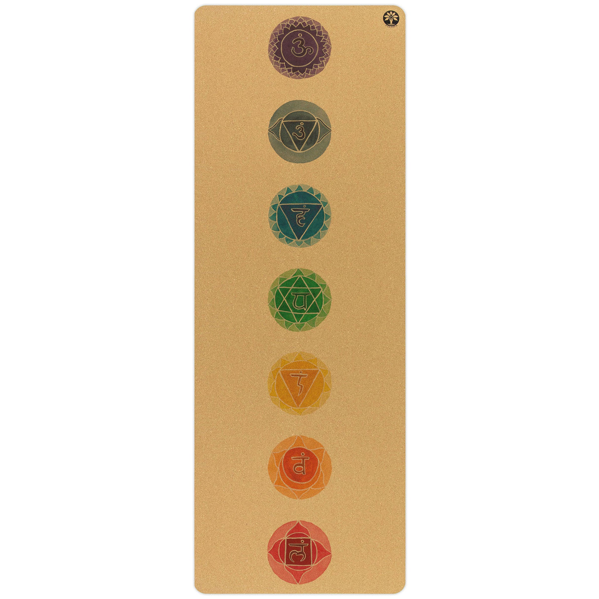 Esterilla de yoga de corcho Chakras Aura
