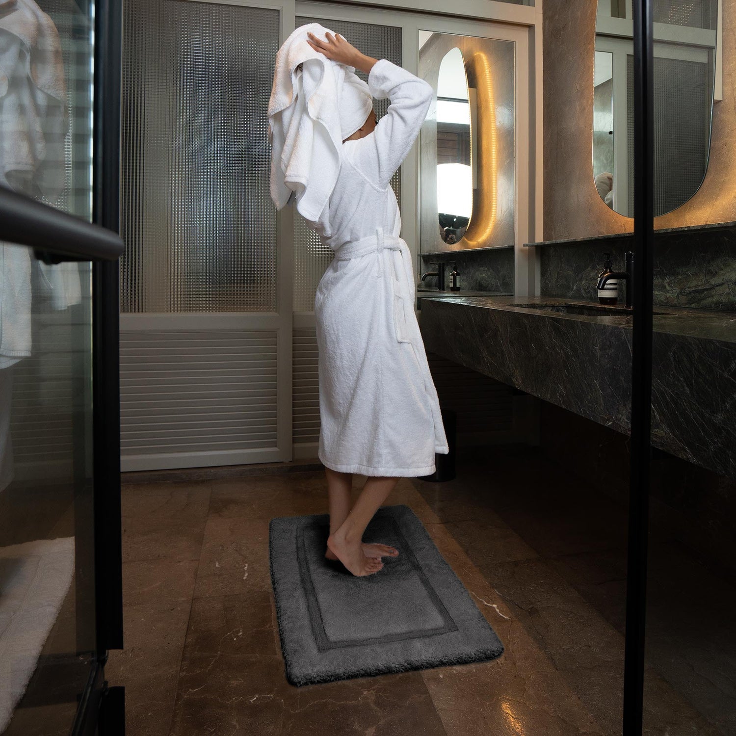 Alfombra de baño ultrasuave antideslizante