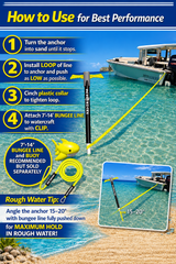SuperSport 3.0 Anchor by SandShark - Adjusts 29"-48"