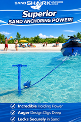 Sport Anchor with Carrying Case- Shallow Water Anchor Pole for Boats and PWC. Easy Storage, High-Strength ABS (4' tall)